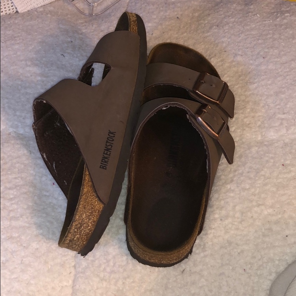 Basically new barley worn brown Birkenstock’s